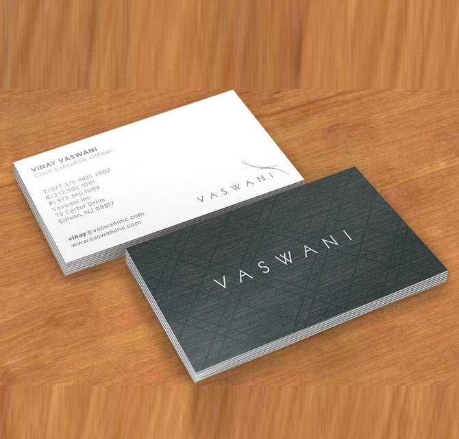 Full Color Printed Business Cards Black White